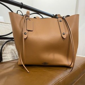 Camel Coach Leather Tote